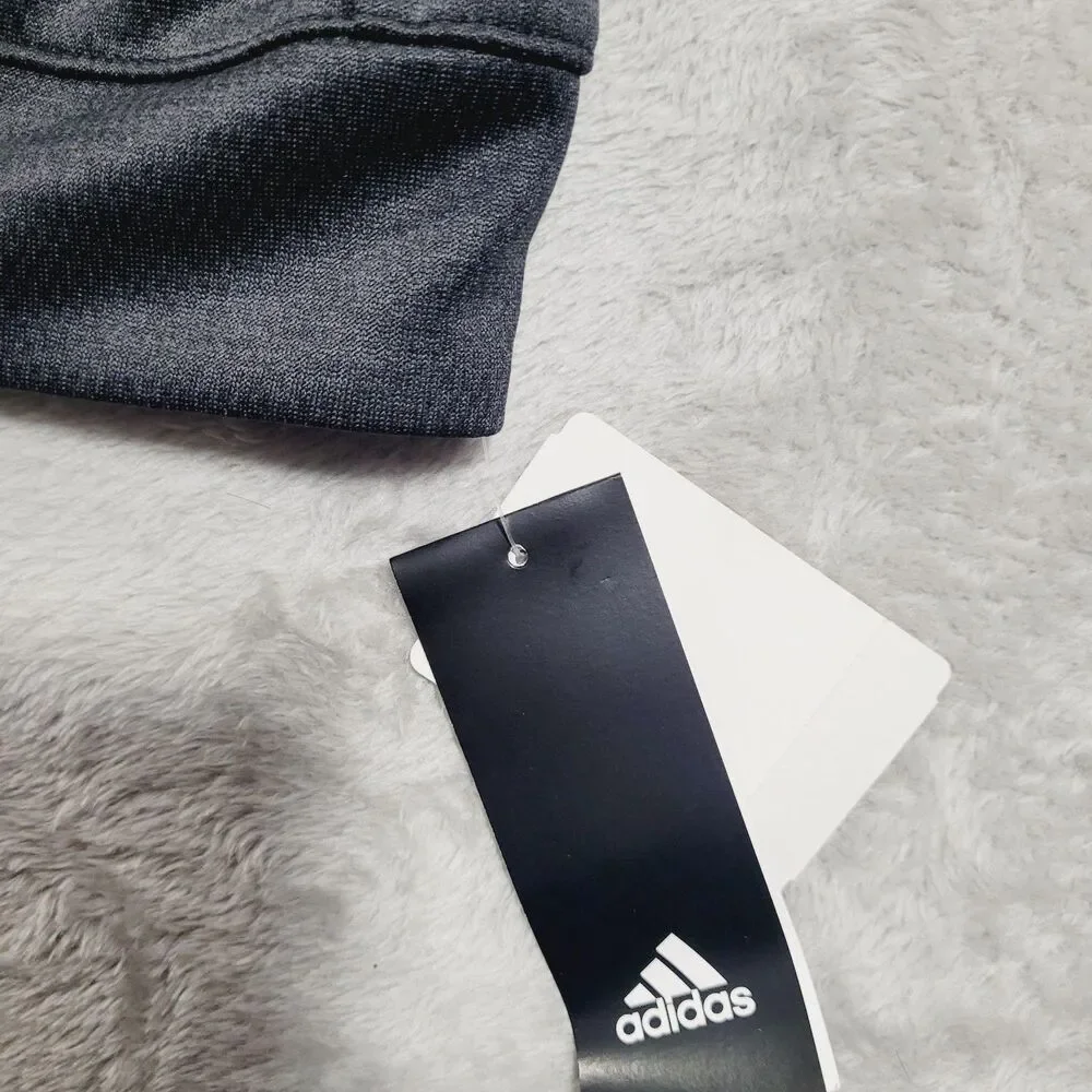 Adidas Hoodie Mens Large Black ClimaWarm Full Zip Logo Thermal Athletic